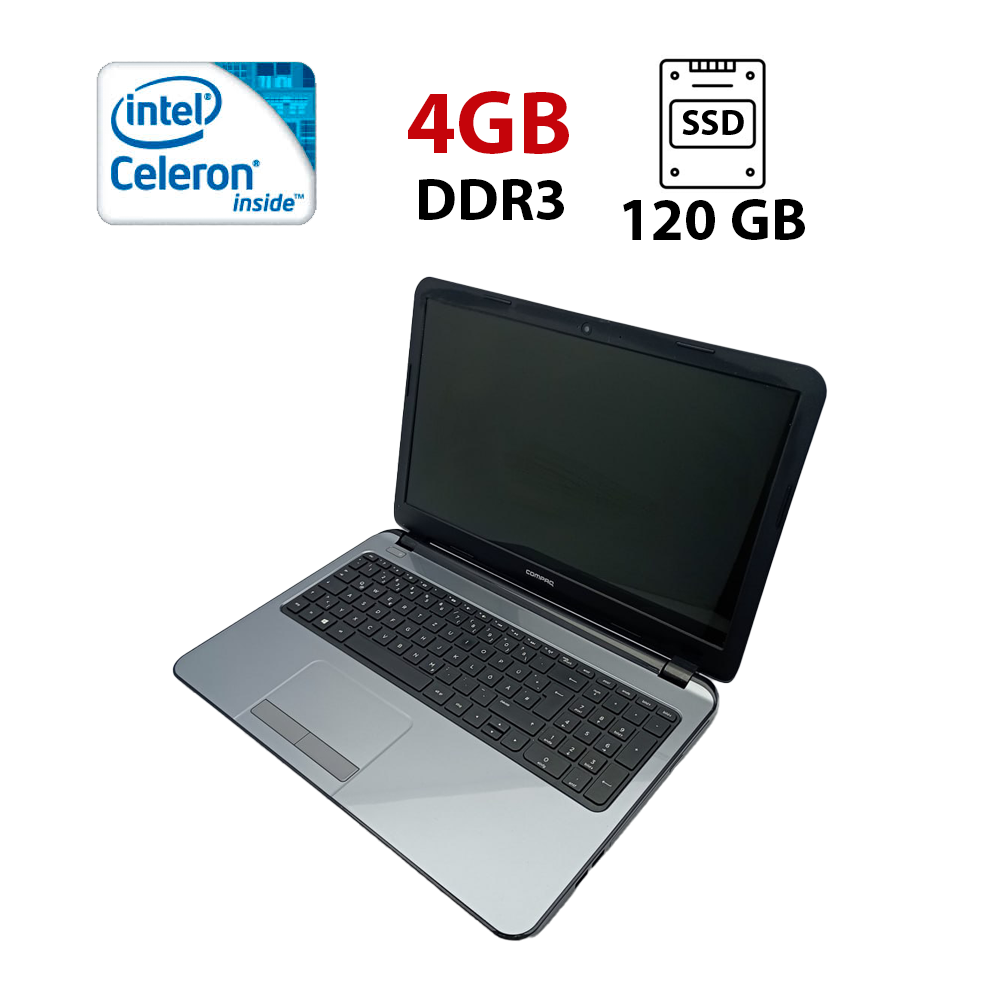 Ноутбук HP Compag 250/ 15.6" (1366x768)/ Celeron N2840/ 4 GB RAM/ 120 GB SSD/ HD