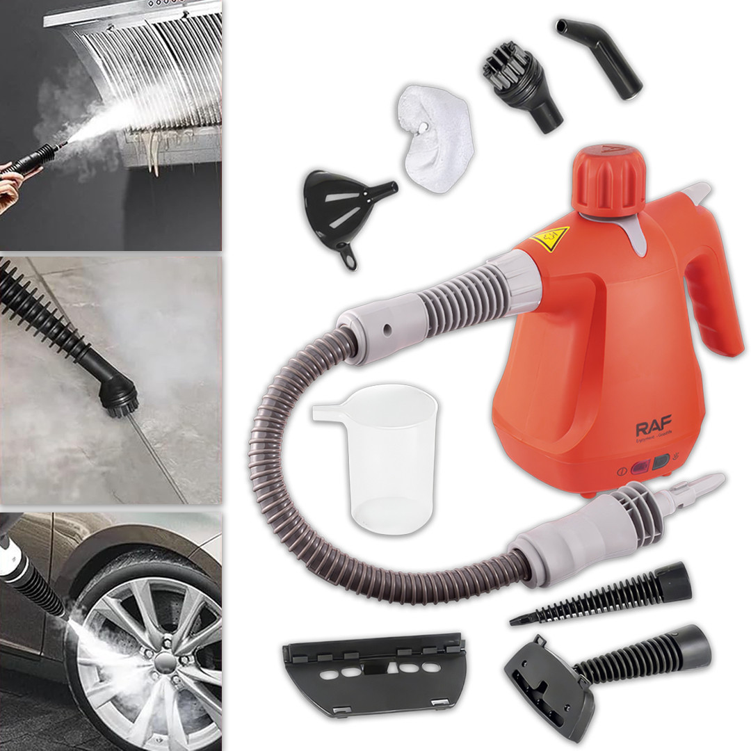 Пароочисник на 1000Вт 350 мл з різними насадками 10 в 1 RAF R.1372, фото 1