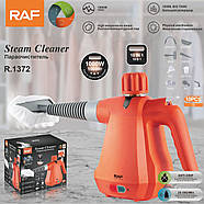 Пароочисник на 1000Вт 350 мл з різними насадками 10 в 1 RAF R.1372, фото 2