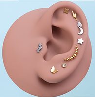 Прикраса для пірсингу язика, губи. Штанга в язик