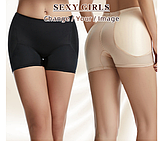 Труси пушап збільшення стегон і підтягуванням живота бежеві, фото 9