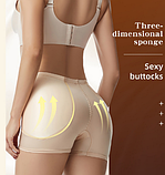 Труси пушап збільшення стегон і підтягуванням живота бежеві, фото 2