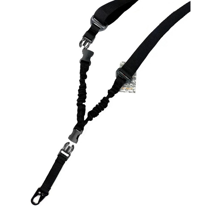 Ремінь для АК одноточковий поліамідний зі швидким скиданням чорний (LE2148), фото 1