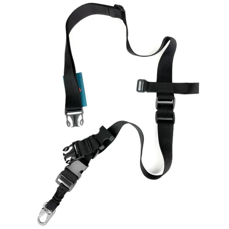 Ремінь для АК триточковий поліамідний зі швидким скиданням чорний (LE2067), фото 1