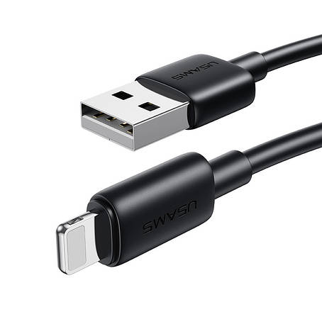 Кабель USAMS SJ709 Lightning 2.4A Fast Charging Data Cable - YD Series Black, фото 1