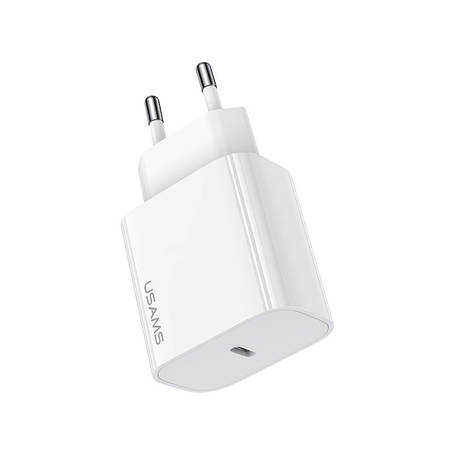 МЗП USAMS US-CC226 T65 PD20W TYPE-C Fast Charger (EU) White, фото 1