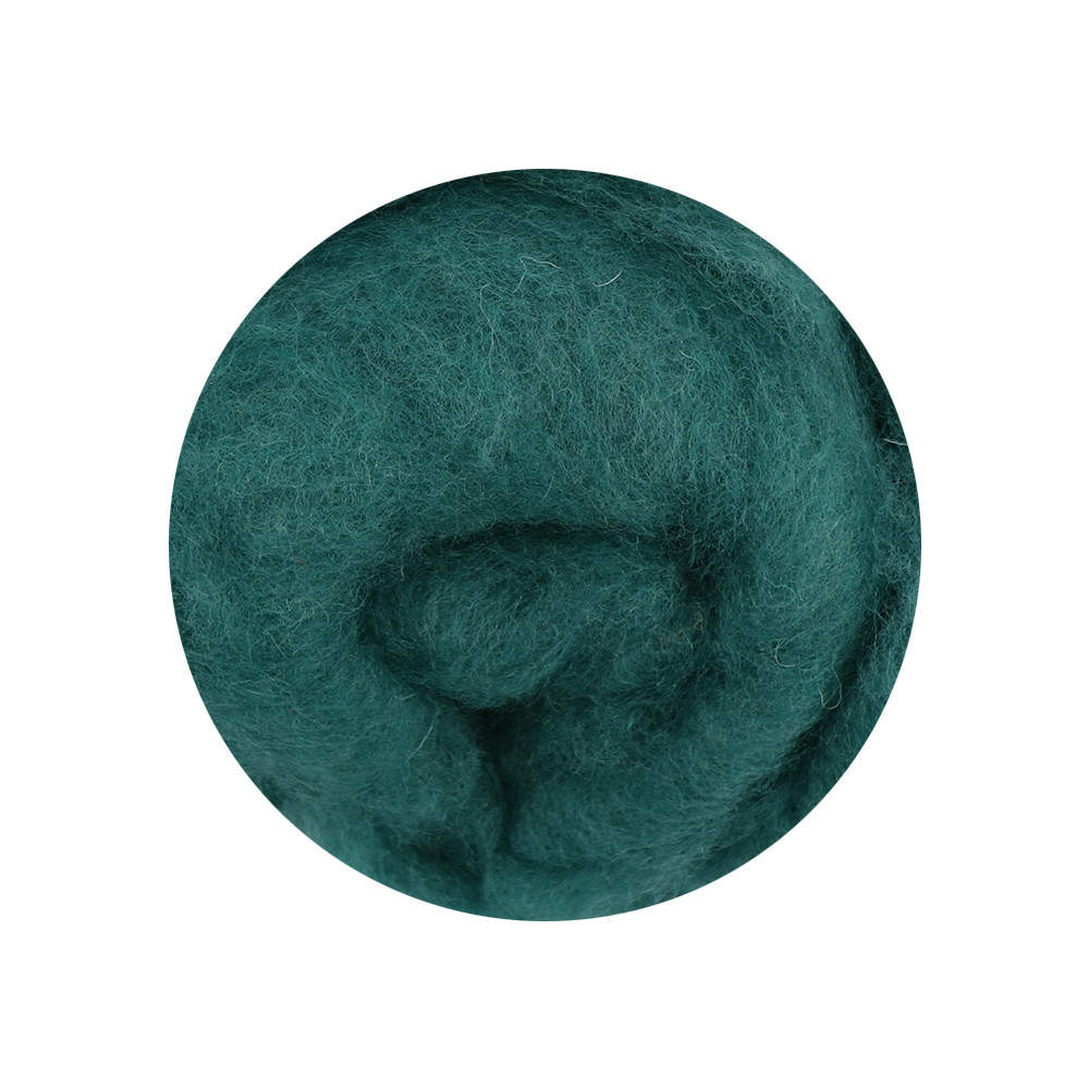 Вовна для валяння Італія Maori (DHG), Смарагдова, кардочес, фото 1