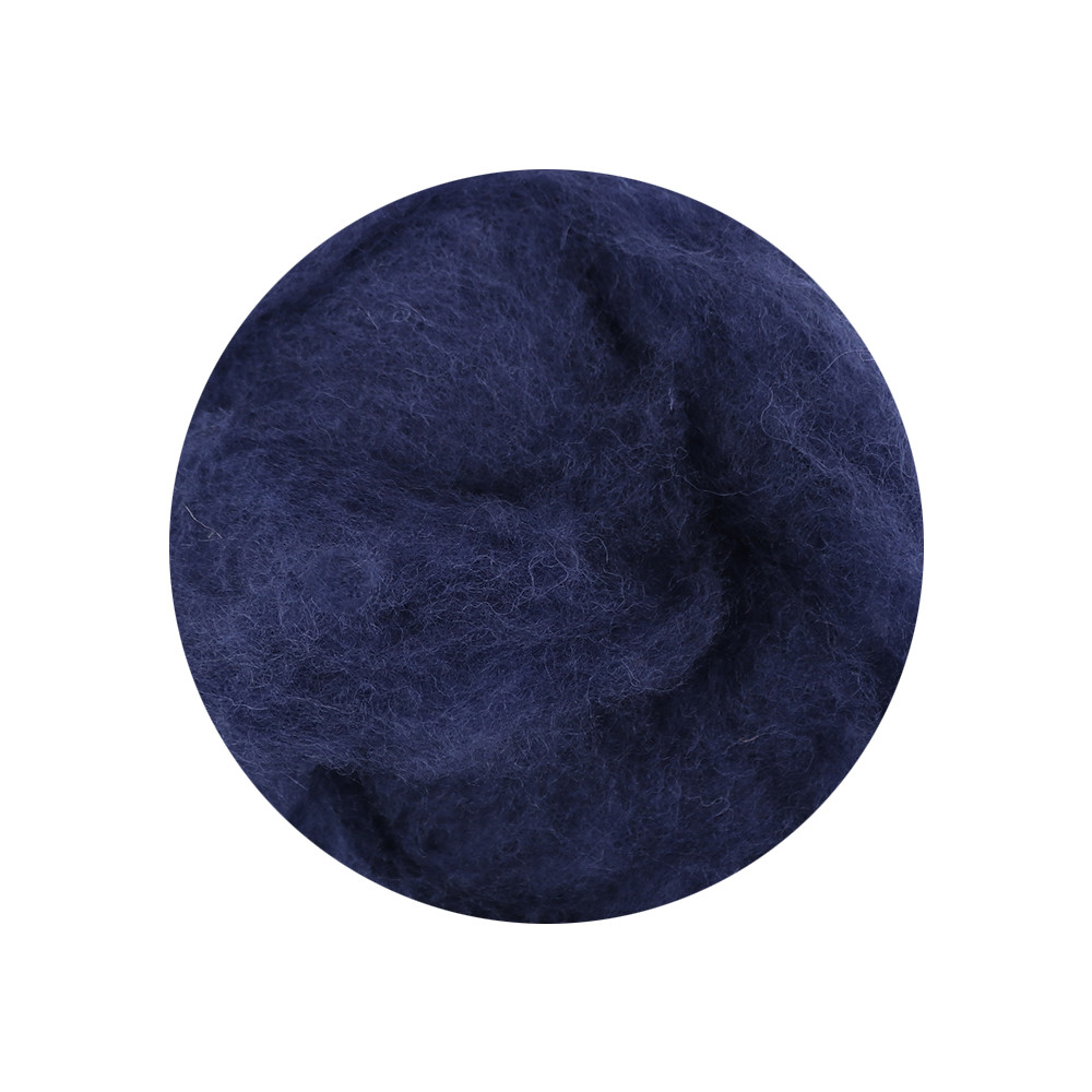 Вовна для валяння Італія Maori (DHG), Темно-синій, кардочес, фото 1