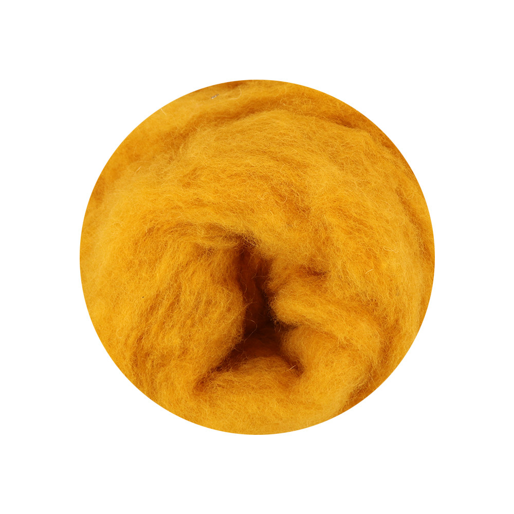 Вовна для валяння Італія Maori (DHG), Шафран, кардочес, фото 1