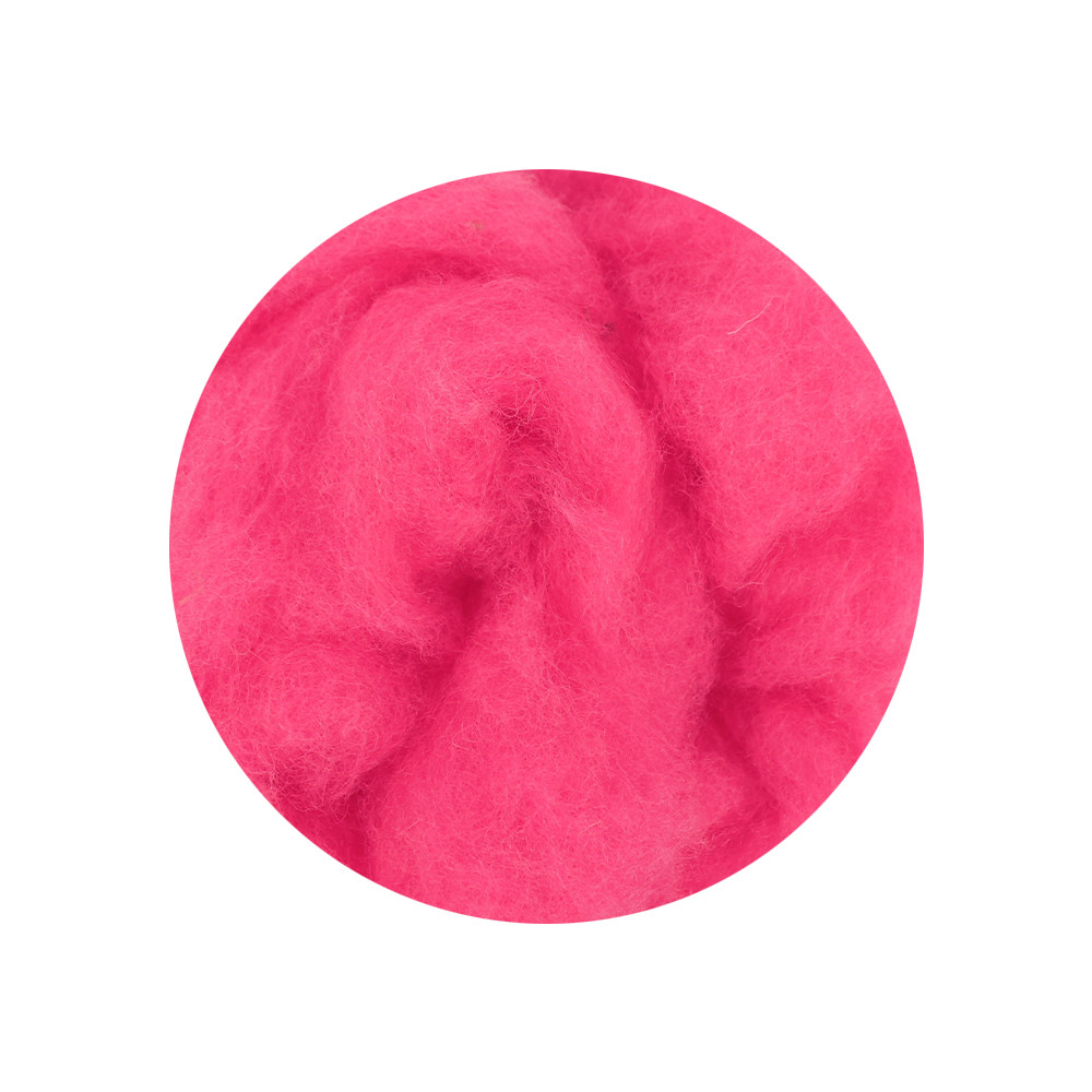 Вовна для валяння Італія Maori (DHG), Яскраво-рожева, кардочес, фото 1