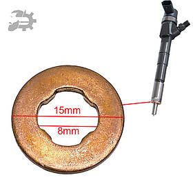 Мідна шайба паливної форсунки Captiva Chevrolet 1.3cdti 55245288 09117693 12648861