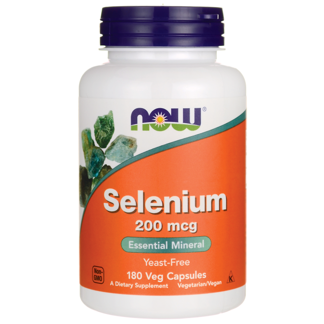 Селен 200 мкг, Now Foods, 180 вегетаріанських капсул