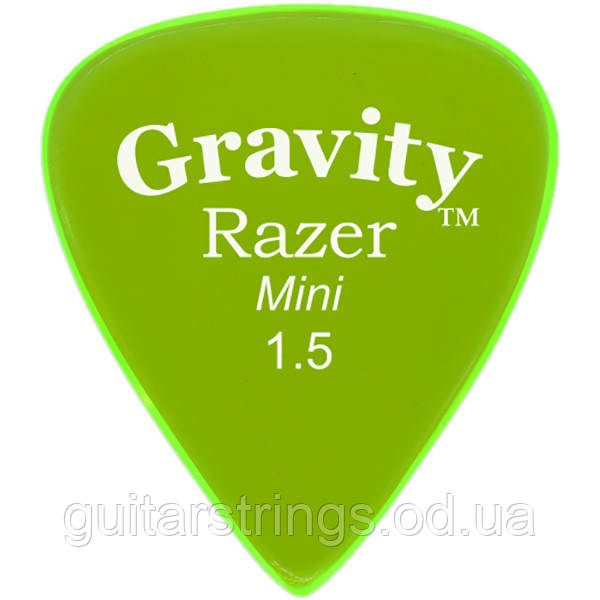 Медиатор Gravity Picks GRAM15M Razer Mini Jazz Unpolished 1.50 mm, фото 1