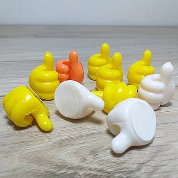 Набір різнокольорових силіконових самоклейних гачків-органайзерів для дрібниць ThumbHook, 10 шт/уп (KG-12401)