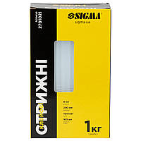 Стержни клеевые Ø8*200 мм 100 шт 1 кг (прозрачные) Sigma 2701021
