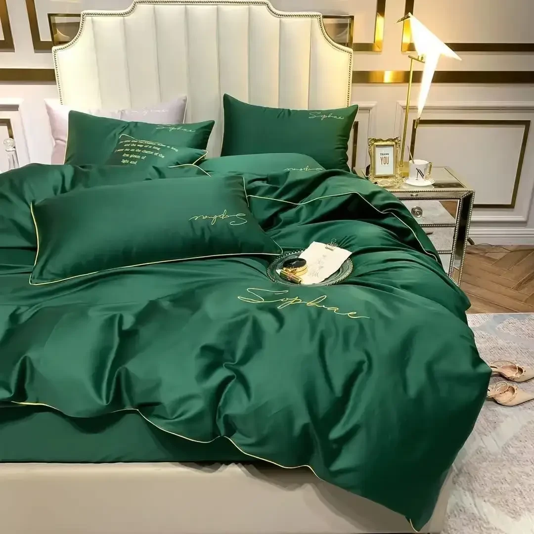 Постільна білизна Crown Satin півторашній розмір - зелений - купити за ...