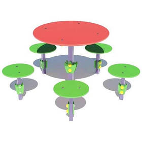 Дитячий столик "Поляна" діаметр 67 см вуличний