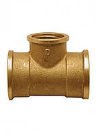 Трійник латунний 2" внутрішня різь посилений