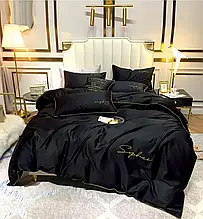 Постільна білизна Crown Satin півторашній розмір - чорний