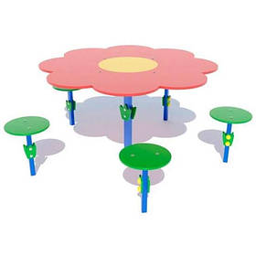 Дитячий столик "Поляна для вулиці" з стільчиками