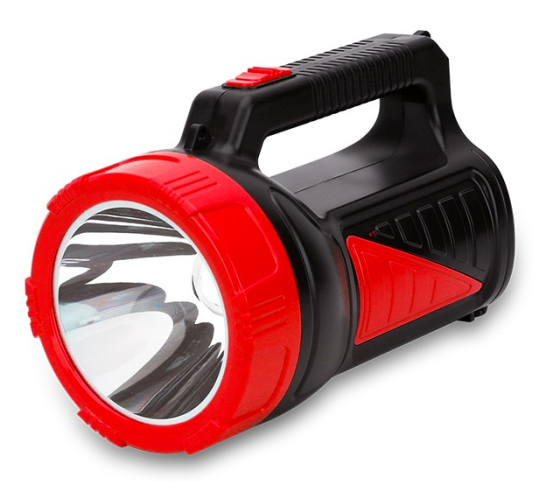 Ліхтар ручний акумуляторний, 2 джерела світла 1 LED + 30 SMD заряджається від мережі 220 В, червоний
