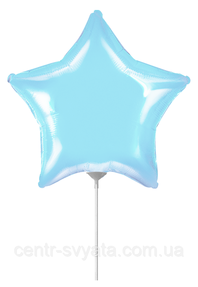Фольгована кулька Flexmetal 9"(23 см) Зірка пастель блакитна