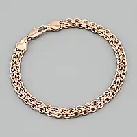 Позолоченный браслет Бисмарк 20 см * 6 мм. Позолота РО. Браслет медицинское золото