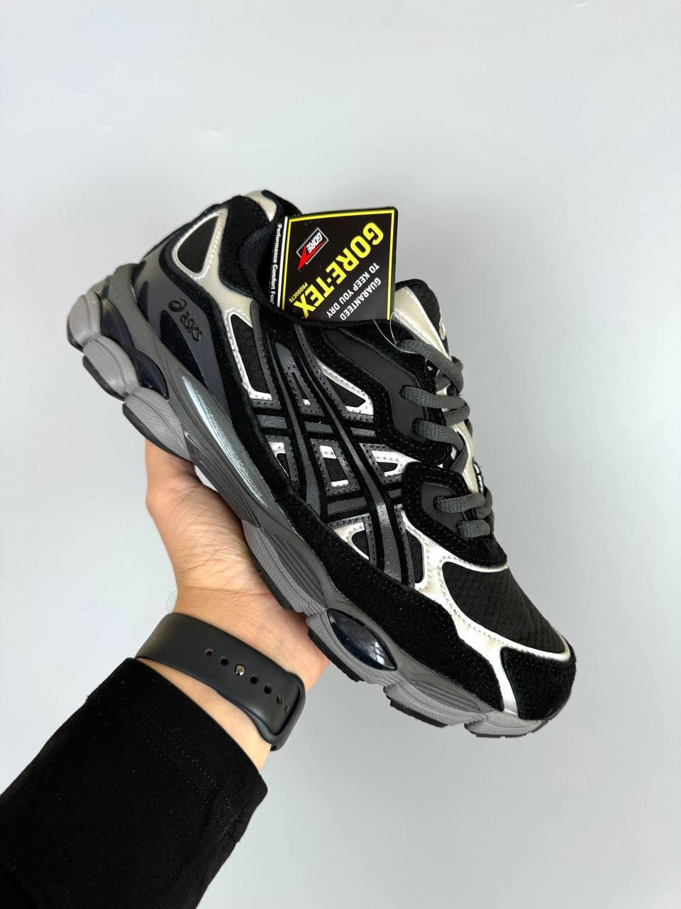 Кросівки чоловічі чорні зимові ASICS Gel-NYC GRAPHITE GREY BLACK Gore-Tex Winter Termo (19089), фото 1