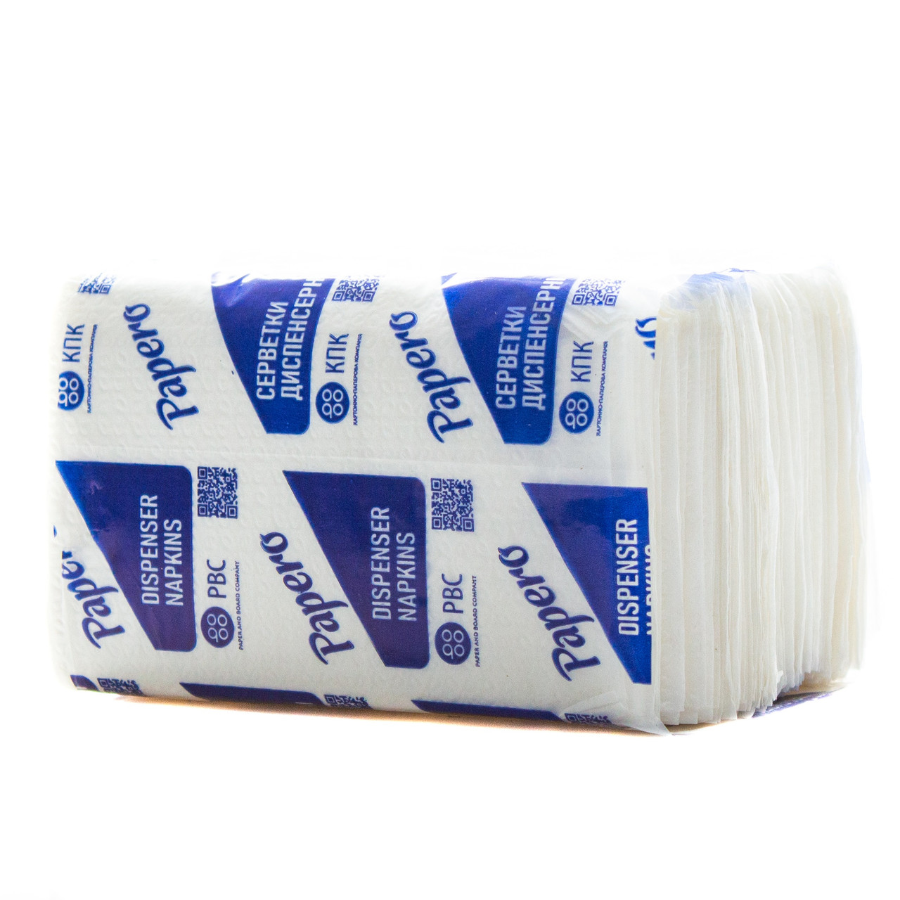 Серветки 1-шарові білі, 1/3 укл., 24х21 см, Papero (150 шт./уп.)
