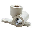 Коліно ППР Ду 25х1/2" з внутрішньою різзю, зі зміщенням настінне з кріпленням Georg Fischer (20/80), фото 2