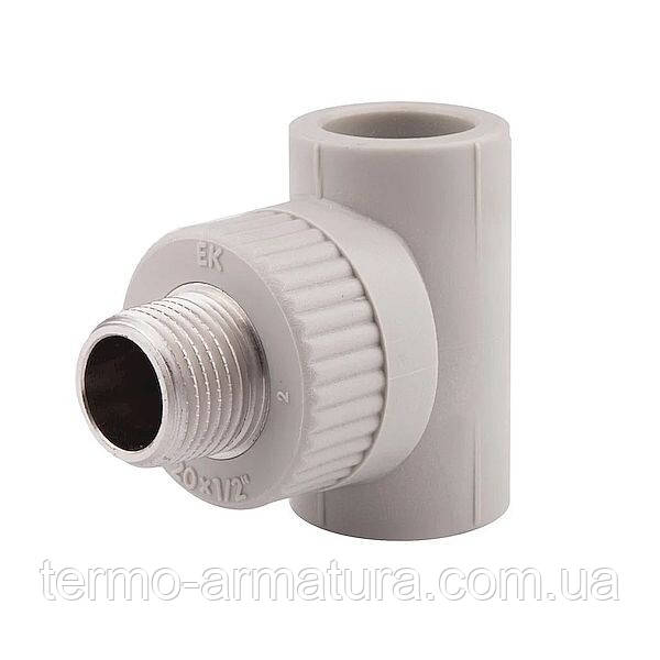 Трійник ППР Ду 32х1/2" зовнішня різь Ekoplastik, фото 1