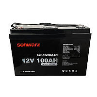 Акумулятор для дбж Schwarz акумуляторна батарея фосфатний безперебійник 12 в акб тягові акумулятори автомобільні 100 Ач