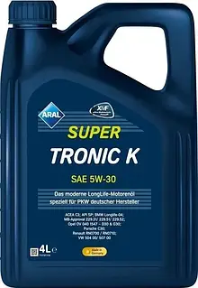 Моторне масло Aral SuperTronic K 5W-30 синтетичне, 4л доставка укрпоштою 0 грн
