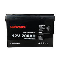 Акумулятор LiFePo4 (Літій-залізо-фосфатні) Schwarz 12V 200Ah BMS з екраном