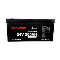 Акумулятор LiFePo4 (Літій-залізо-фосфатні) Schwarz 24V 200Ah BMS + Bluetooth