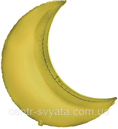 Фольгована кулька Flexmetal 35"(88х62 см) Місяць металік золотий