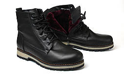 Теплі зимові черевики зі шкіри на натуральному хутрі овчині з високою підошвою Rosso Avangard Whisper 2 Toro