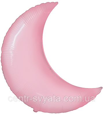 Фольгована кулька Flexmetal 35"(88х62 см) Місяць пастель рожевий
