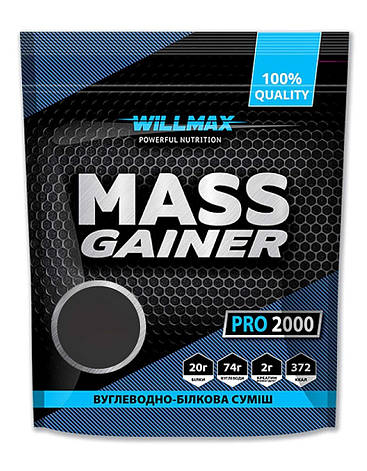 Гейнер Willmax Mass Gainer 2 кг смак, фото 1