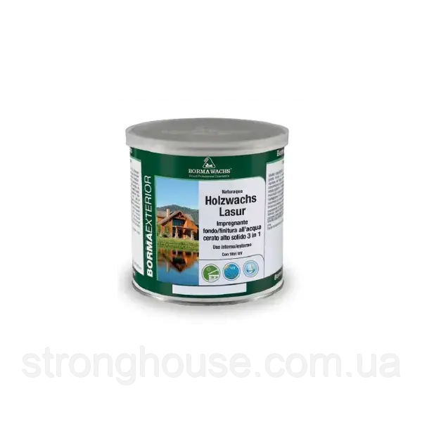 Лазур воскова водна NATURAQUA HOLZWACHS LASUR 08 CLEAR (Прозора) 20 л  NAT3345-3X1