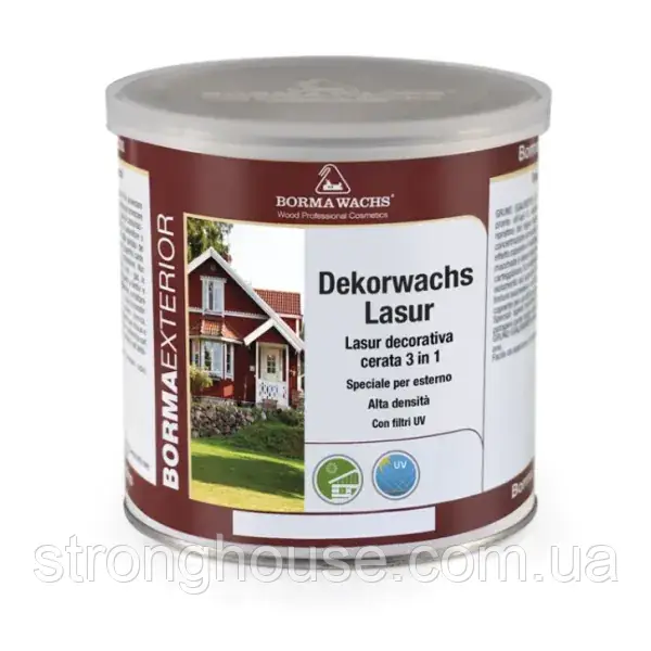 Емаль воскова декоративна фасадна DEKORWACHS LASUR CLEAR (Прозора) 20 л 3340-DEC