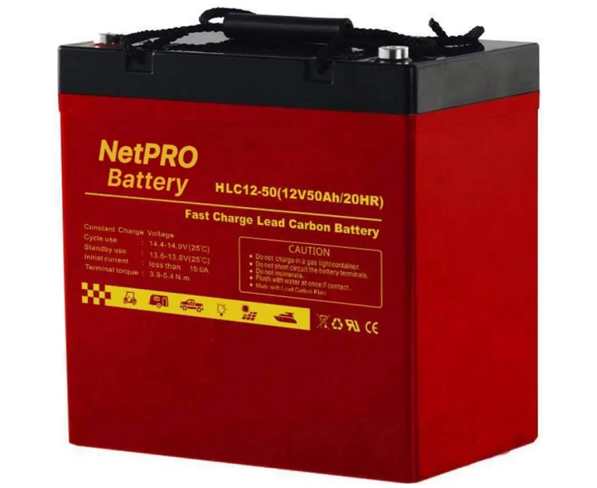 Акумулятор карбоновий NetPRO HLC 12-50 12V 50Ah Carbon глибокого циклу та швидкого заряду