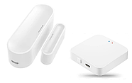 Smart датчик відкриття дверей / вікна 1DAL DS07B2 + Хаб ZigBee Tuya WG128A, фото 3