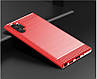 Захисний чохол MADORU Carbon Plus для Samsung Galaxy Note 10+ з вуглецевим волокном, Червоний, фото 2
