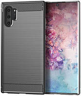 Захисний чохол MADORU Carbon Plus із вуглецевою текстурою для Samsung Galaxy Note 10+ Сірий