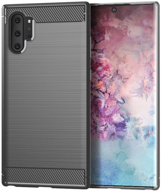Захисний чохол MADORU Carbon Plus із вуглецевою текстурою для Samsung Galaxy Note 10+ Сірий, фото 1