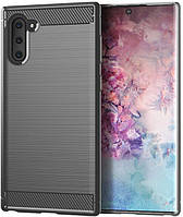 Захисний вуглецевий чохол MADORU Carbon Plus для Samsung Galaxy Note 10, Сірий