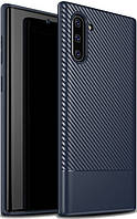 Захисний чохол MADORU Carbon Combi з карбоновим акцентом для Samsung Galaxy Note 10, синій
