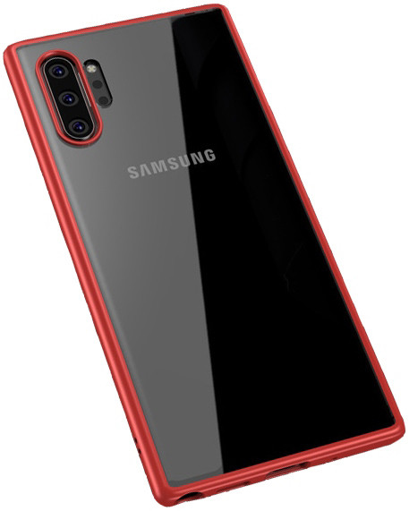 Захисний червоний чохол-панель MADORU Clear, прозорий, для Samsung Galaxy Note 10+, фото 1