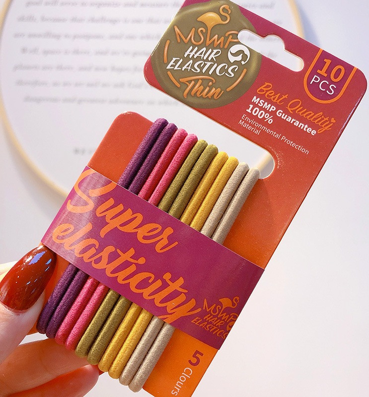 AVADONA Rainbow Elastic Set - Багатокольорові універсальні гумки для волосся, фото 1